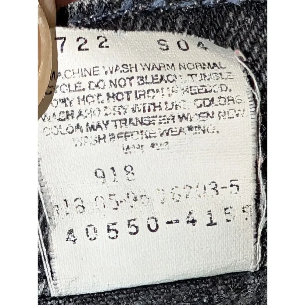 VINTAGE 90’s Levi's Orange Tab Jeans Mens 38x30 Black 40550 4155 Black Dark Wash
